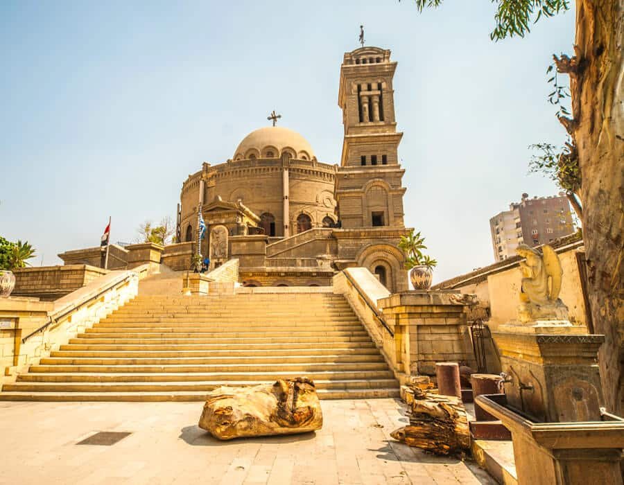 Wonderful photo of the historic St. George Church in Coptic Cairo, Egypt.
