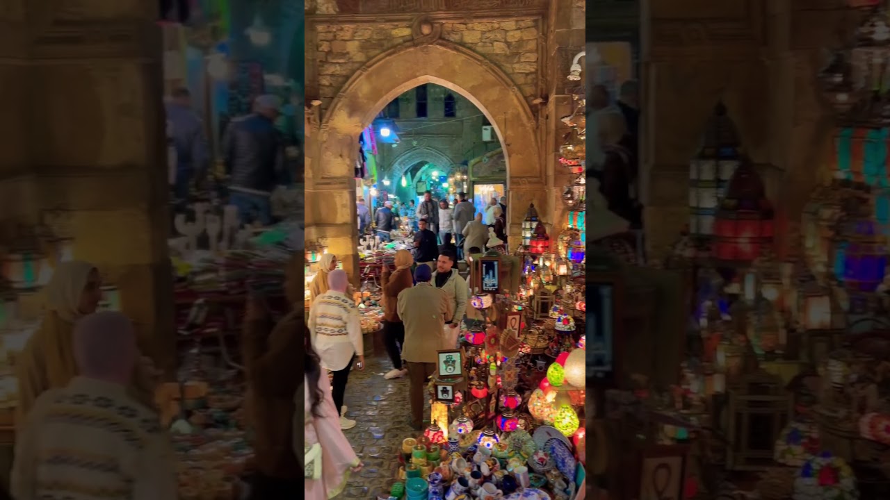 Khan Al-Khalili Grand Bazaar in Cairo, Egypt. #walkingtour #cairo #grandbazaar #ramadan