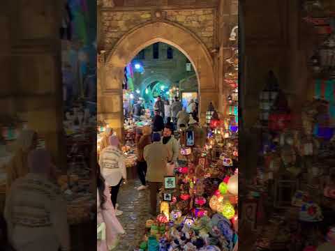 Khan Al-Khalili Grand Bazaar in Cairo, Egypt. #walkingtour #cairo #grandbazaar #ramadan