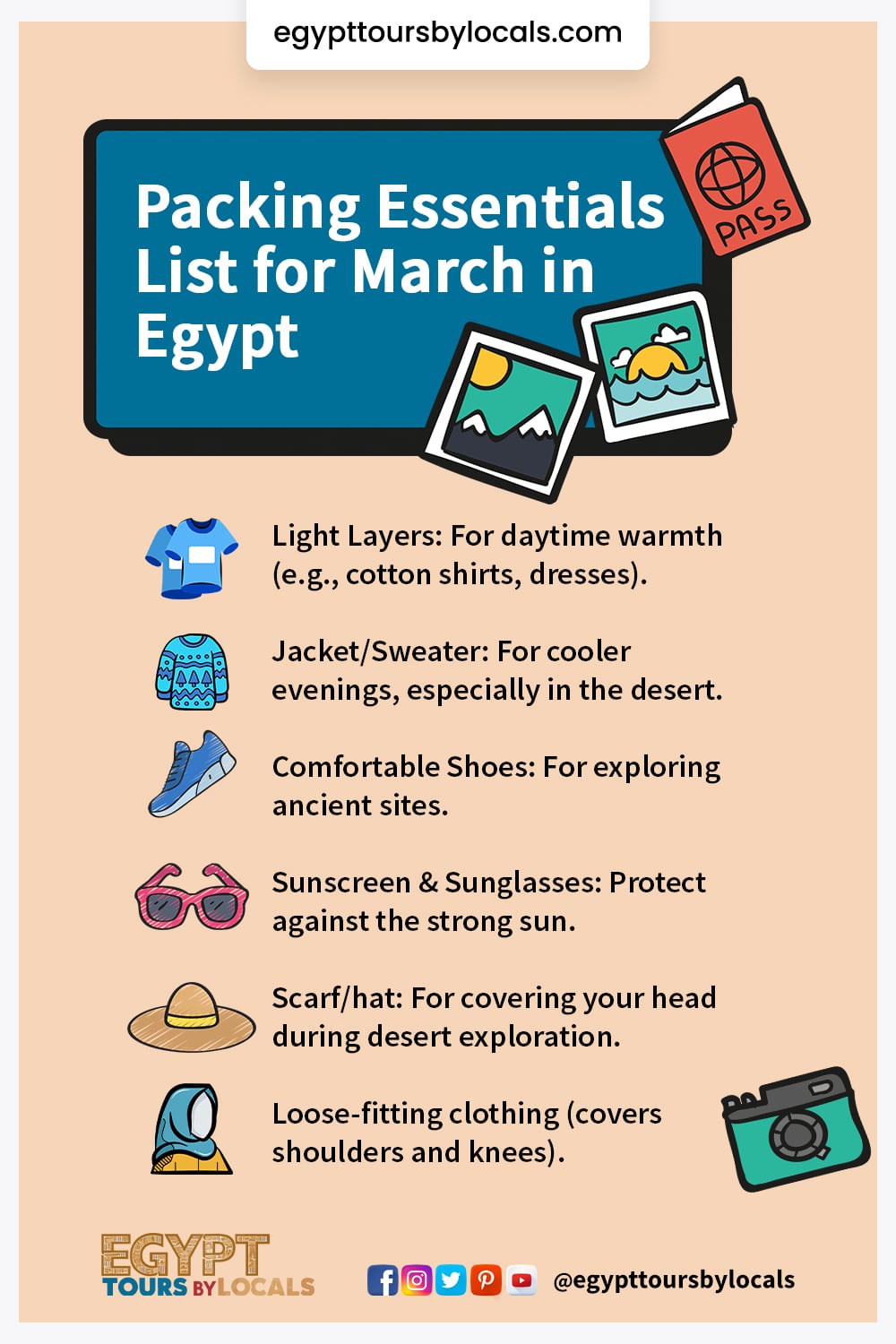 egypt packing list