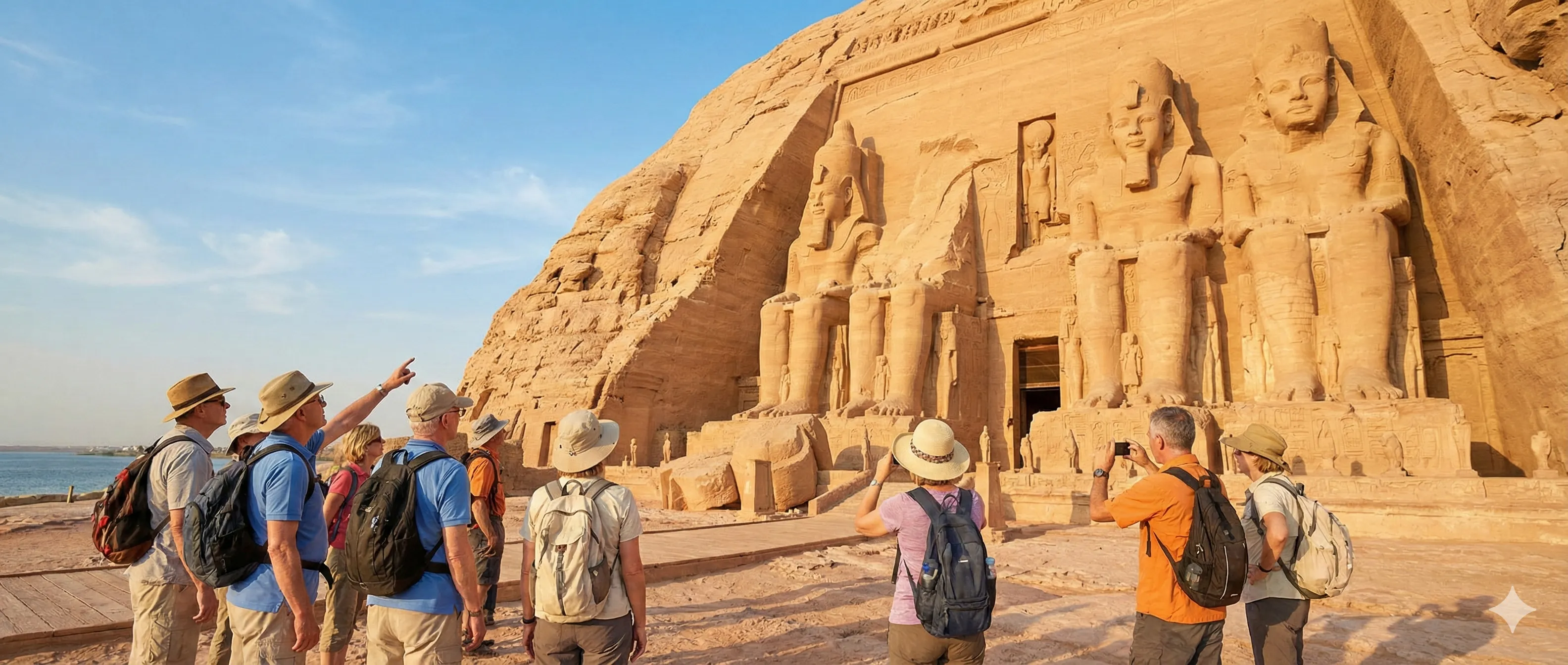 a-special-photo-of-one-of-our-german-groups-during-a-visit-to-abu-simbel Best Egypt Tour Packages from Germany